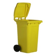 240 Litre Sarı Plastik Çöp Konteyneri