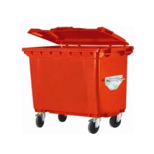 770 Litre Kırmızı Plastik Çöp Konteyneri