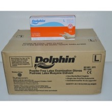 Dolphin Beyaz Lateks Eldiven Pudrasız ( L )