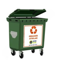 660 Litre Organik Atık Depolama Konteyneri